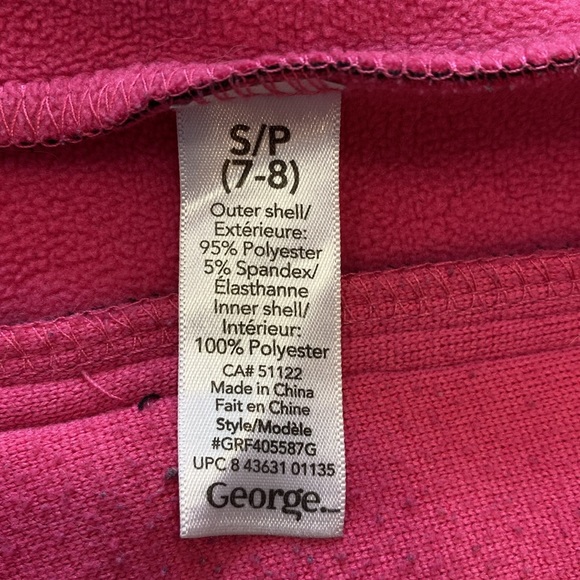 Black Spring Jacket with pink lining Girls size small (7-8) - Picture 5 of 8